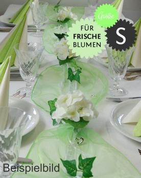 Fibula[Style]® Komplettset "Hydrangea" grün-weiß für Frischblumen Größe S